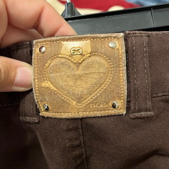 Escada Bootcut Pants Cotton Brown - Picture 8 of 8